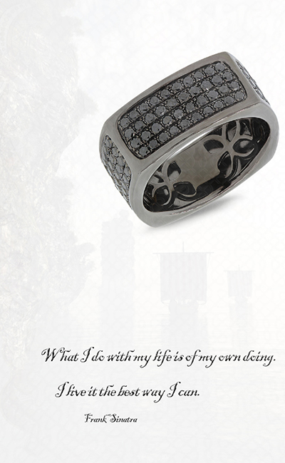 Awesome range of black diamond men's rings - Complete your look with this stunning black diamond ring